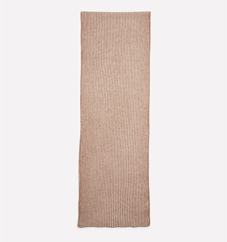 Brown knit scarf - null - Brown | Sisley image number 1